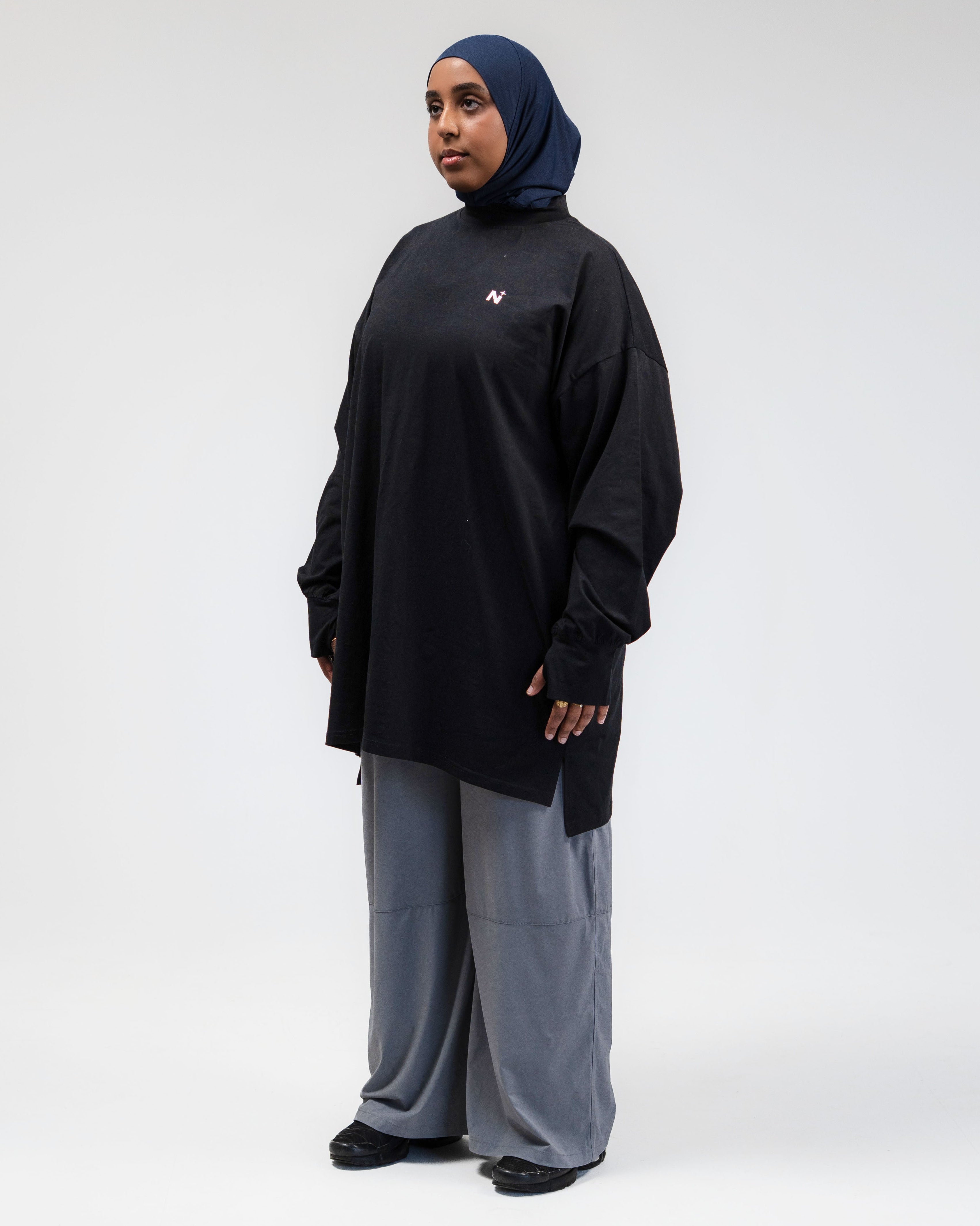 Cotton Flow Top - Black