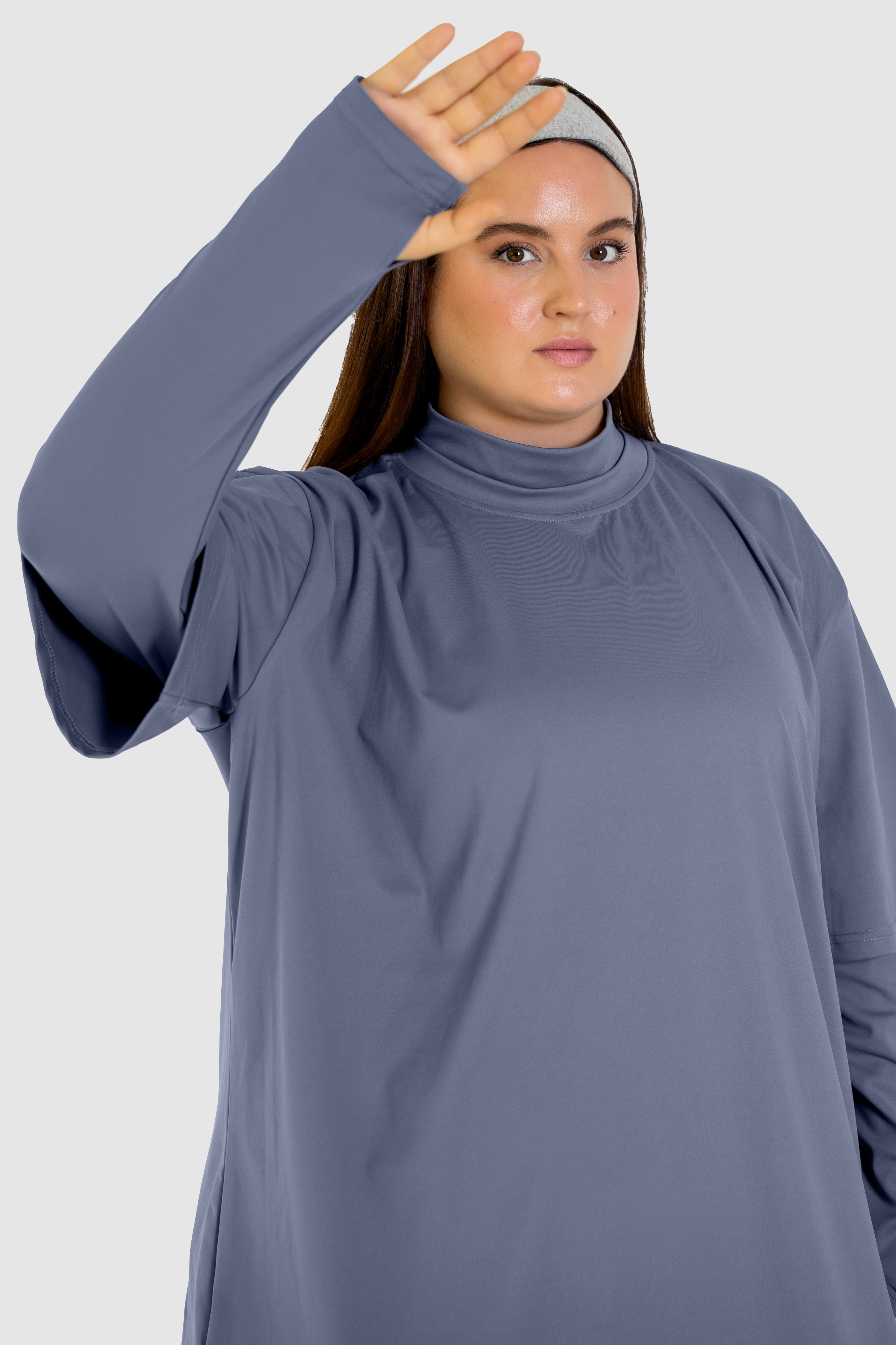One Base Tee - Grey Blue