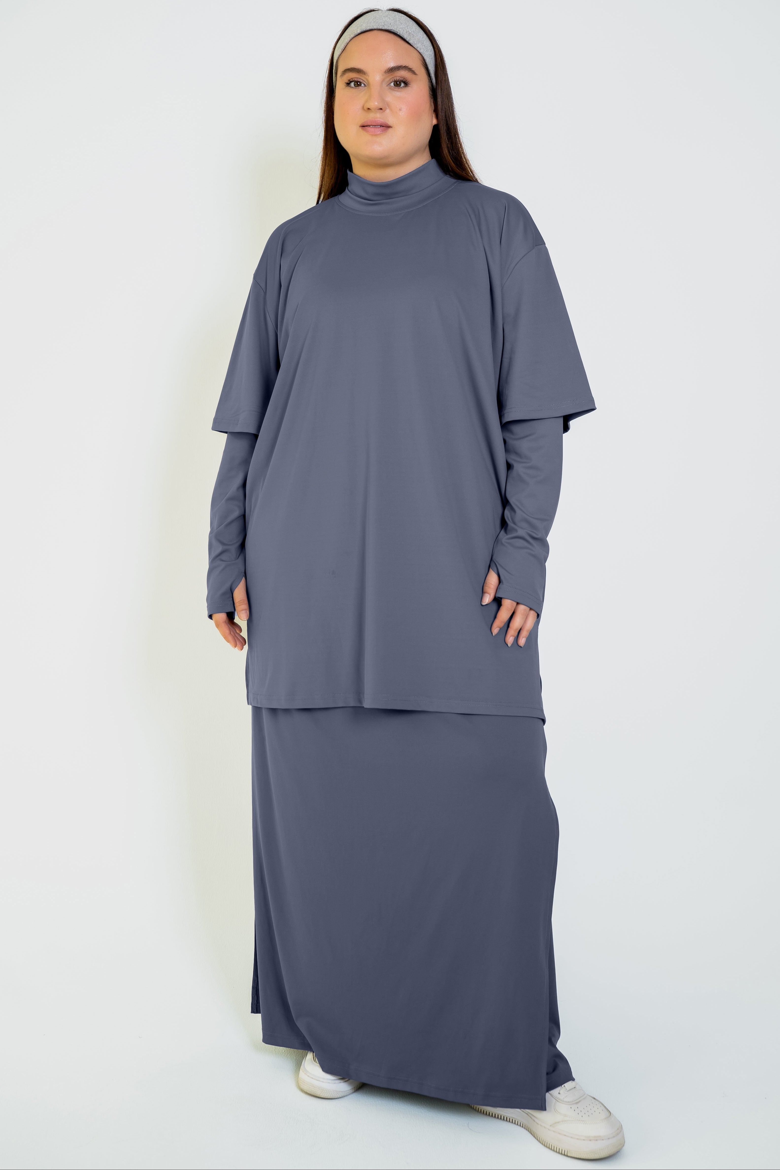 Active Jog-Skirt - Grey Blue