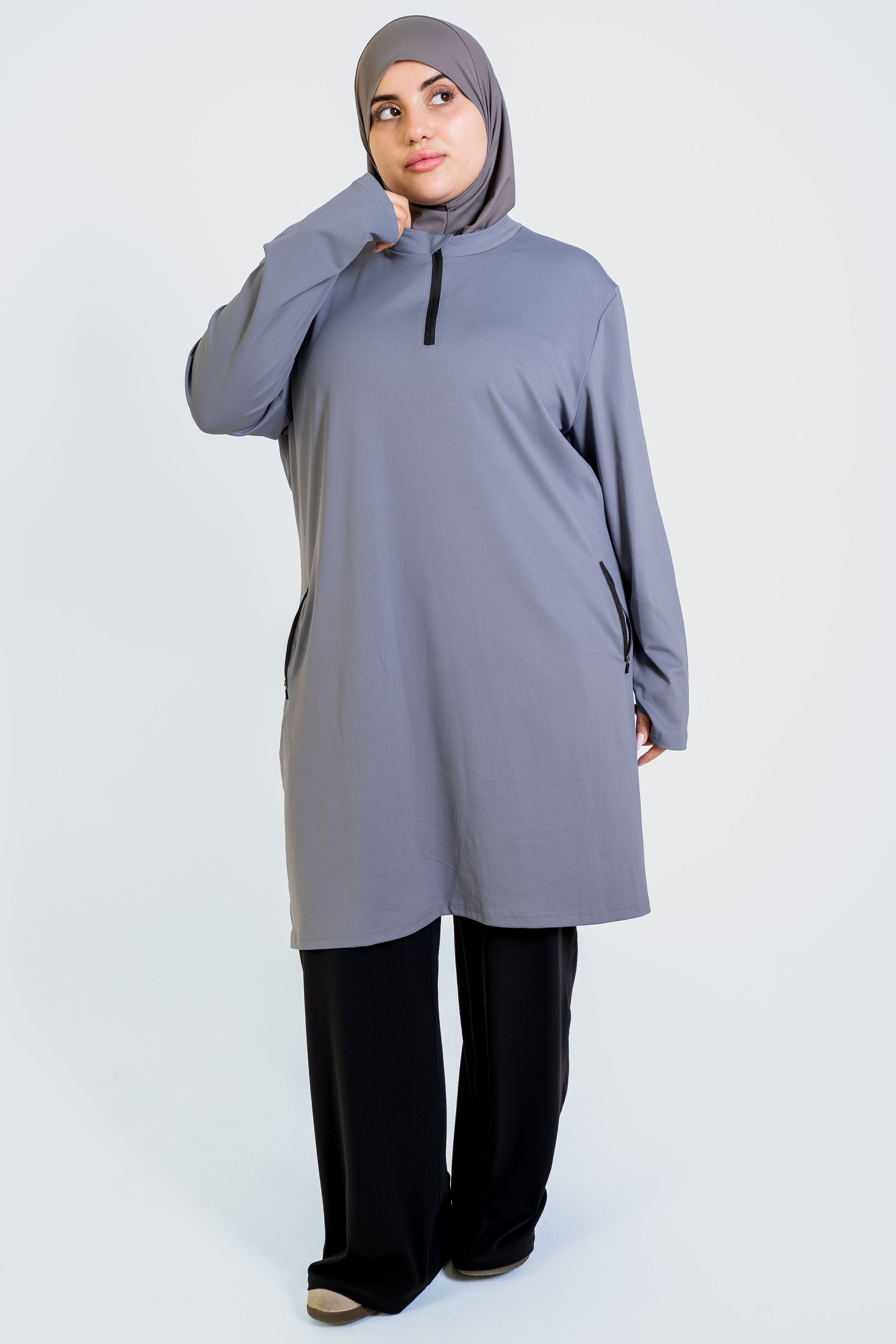 Active Ease Tunic - Grey Blue