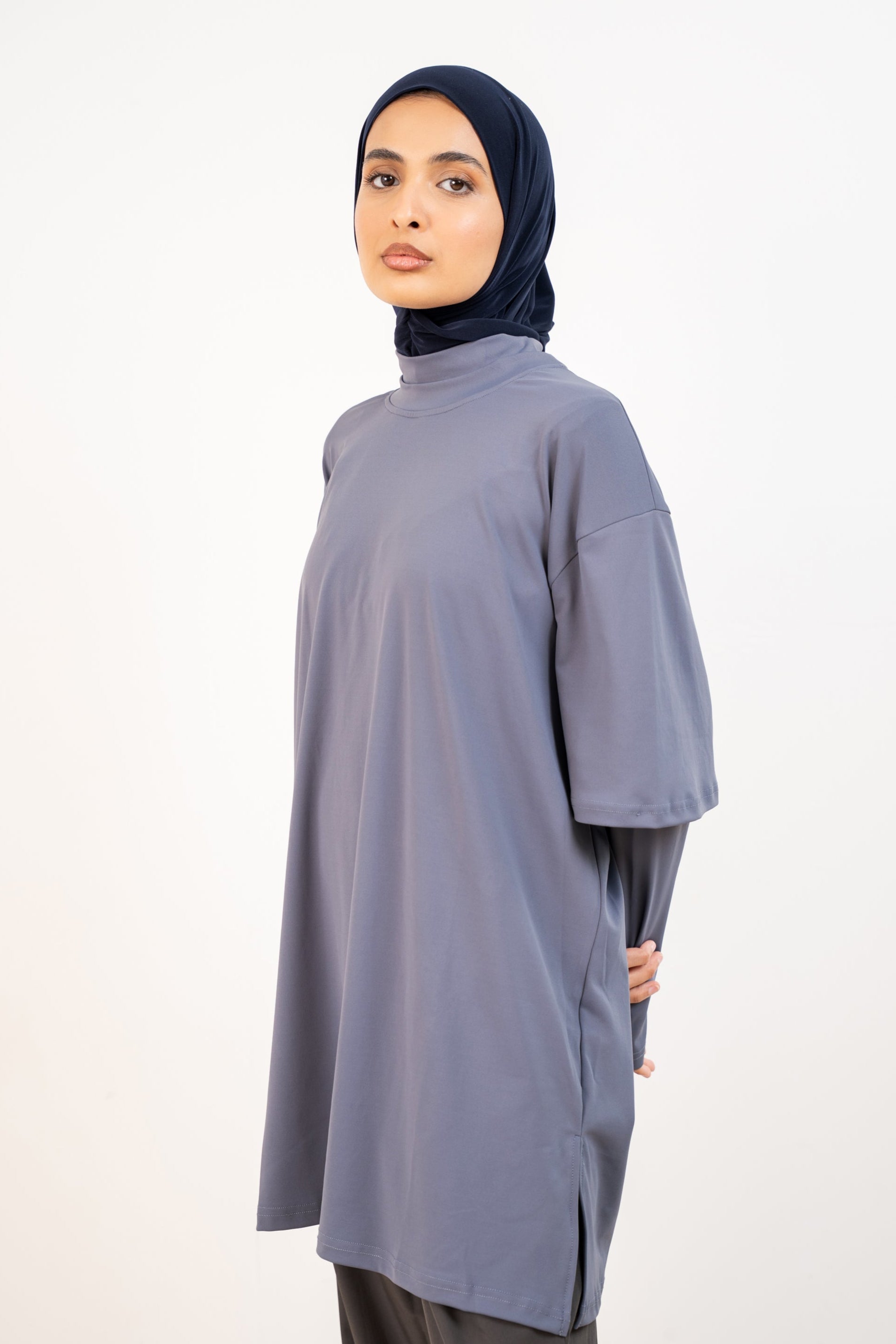 ONE BASE TEE GREY BLUE 