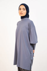 ONE BASE TEE GREY BLUE 
