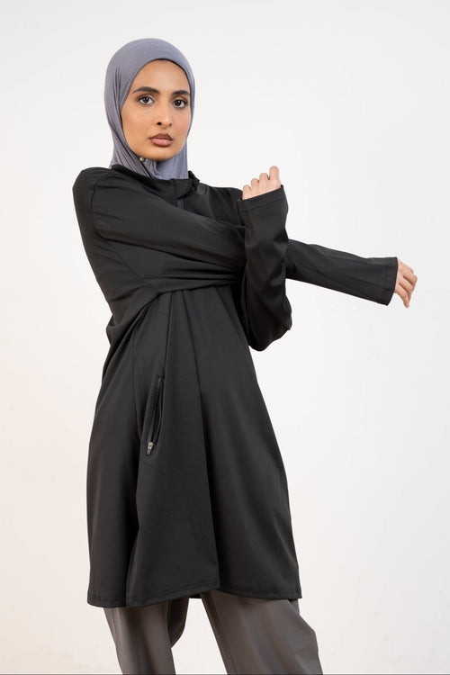 ACTIVE EASE TUNIC BLACK