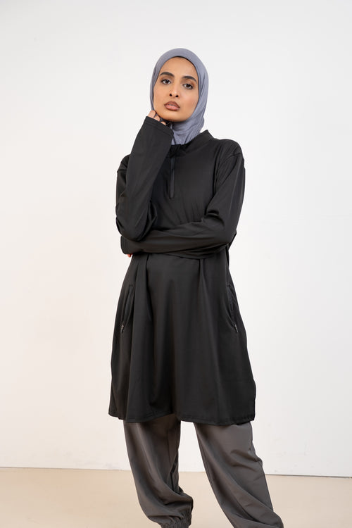 ACTIVE EASE TUNIC BLACK