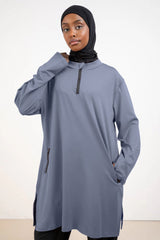 ACTIVE EASE TUNIC GREY BLUE