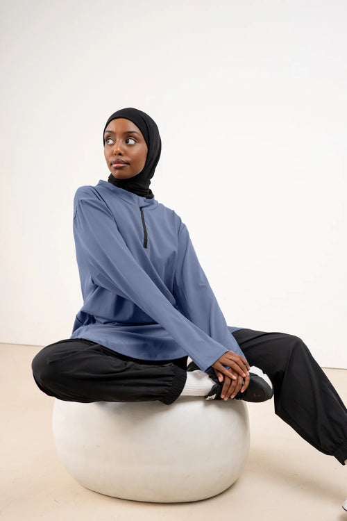 ACTIVE EASE TUNIC GREY BLUE