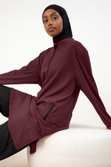 ACTIVE EASE TUNIC PLUM