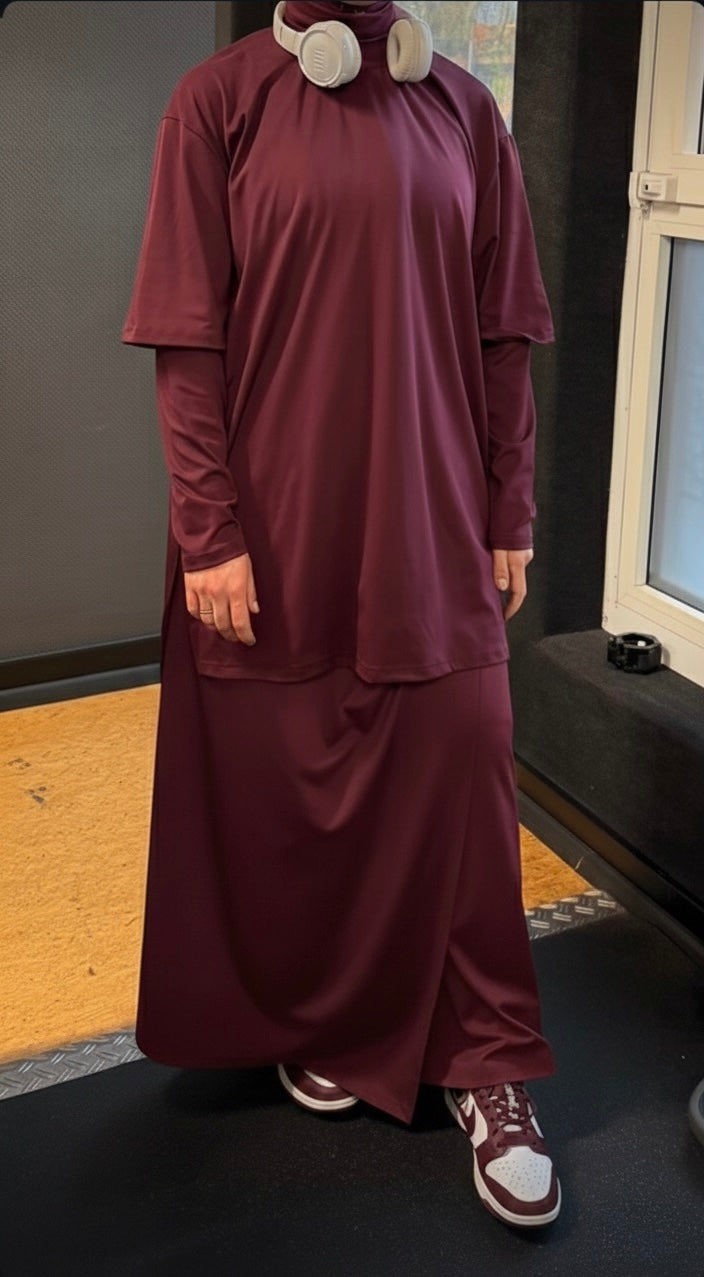 ACTIVE JOG-SKIRT PLUM