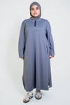 Sport Abaya - Grey Blue