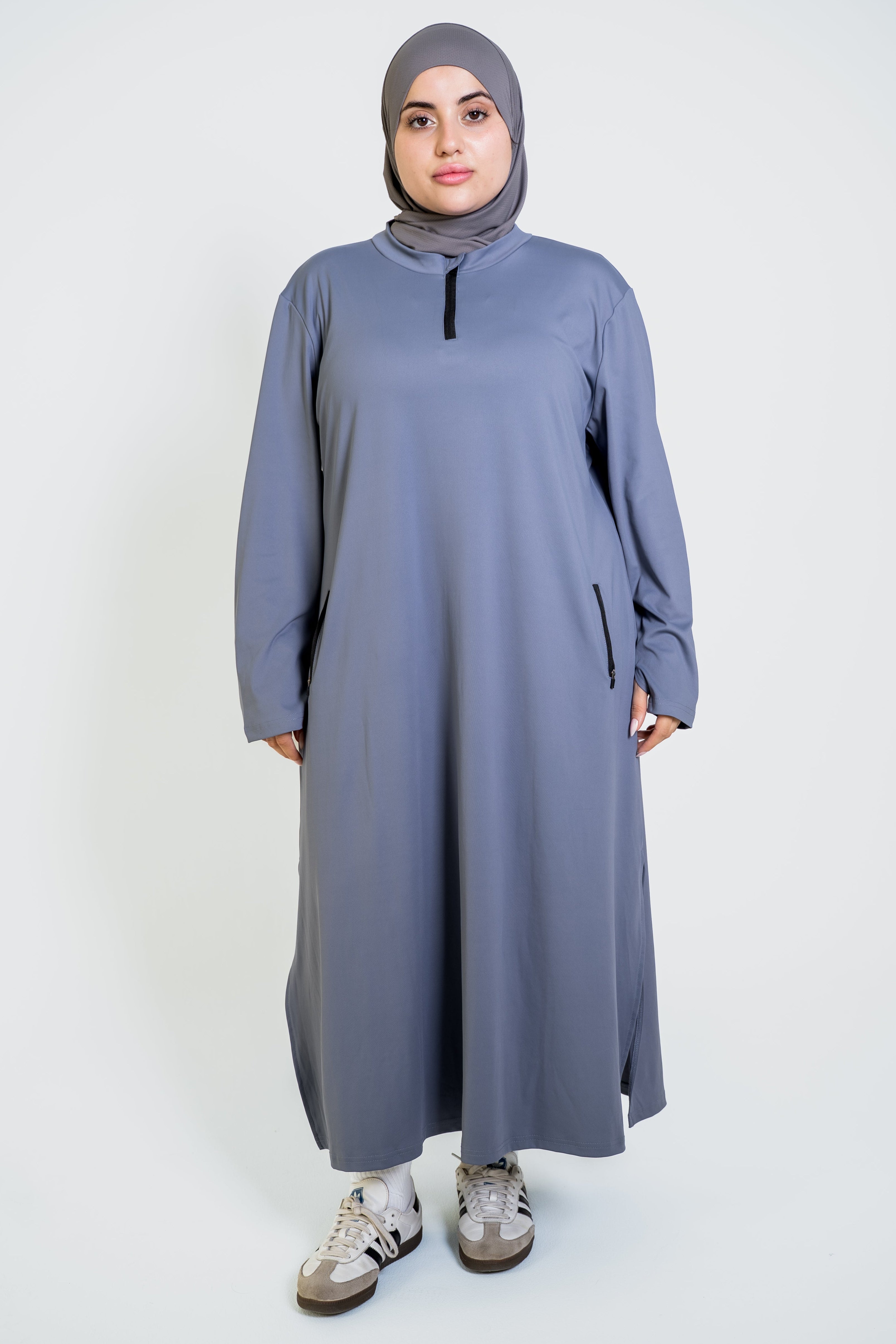 Sport Abaya - Grey Blue