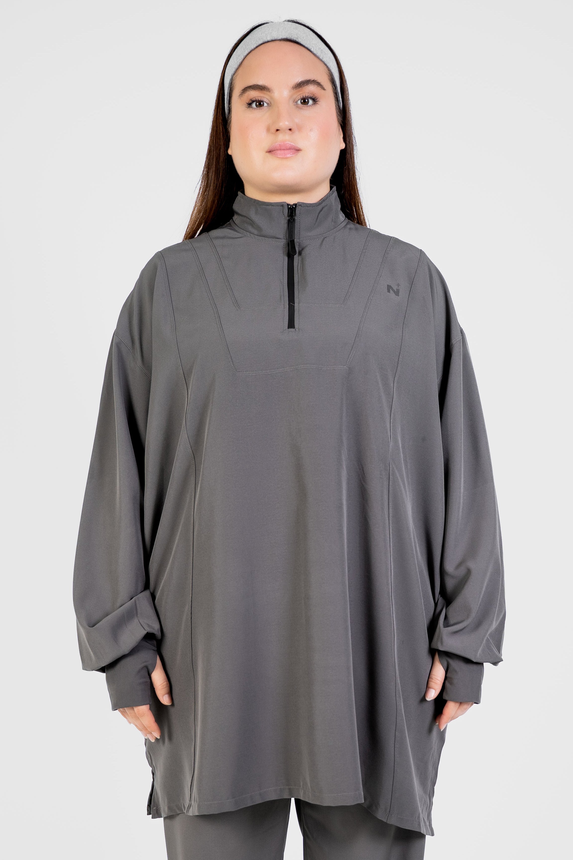 LIGHT WEIGHT ACTIVE TOP -  DARK GREY