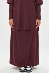 ACTIVE JOG-SKIRT PLUM 